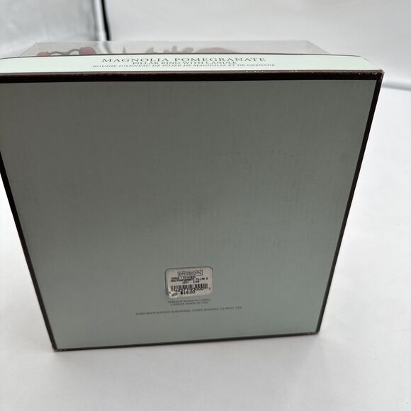 NOS Restoration Hardware Christmas Magnolia Pomegranate Pillar Ring with Candle - Picture 5 of 5